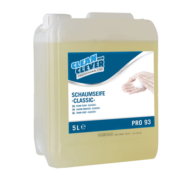 Sapone in schiuma Classic PRO 93 Profumo floreale delicato, incolore, pH neutro, 5 litri
