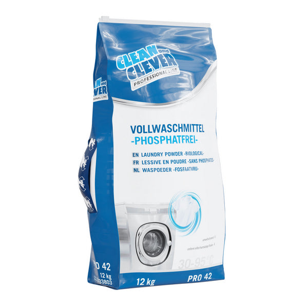 Detergente per uso intensivo Lavatrice PRO 42 Profumato, bianco, in polvere, pH: 10, 5, senza fosfati, 12 kg
