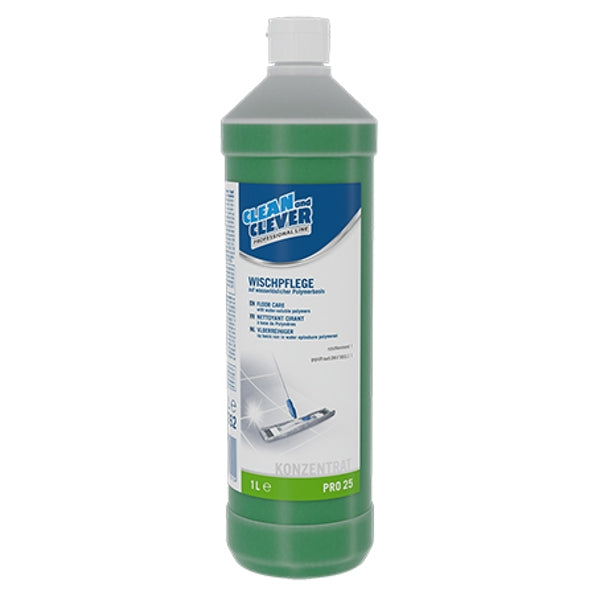 Detergente Pavimenti Wipe Care PRO 25 fragranza fresca, verde, liquido, pH: 8,4, 1 litro, Conf. 12 Pezzi