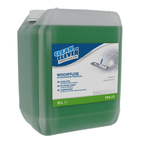 Detergente Pavimenti Wipe Care PRO 25 fragranza fresca, verde, liquido, pH: 8,4, 10 litri, concentrato