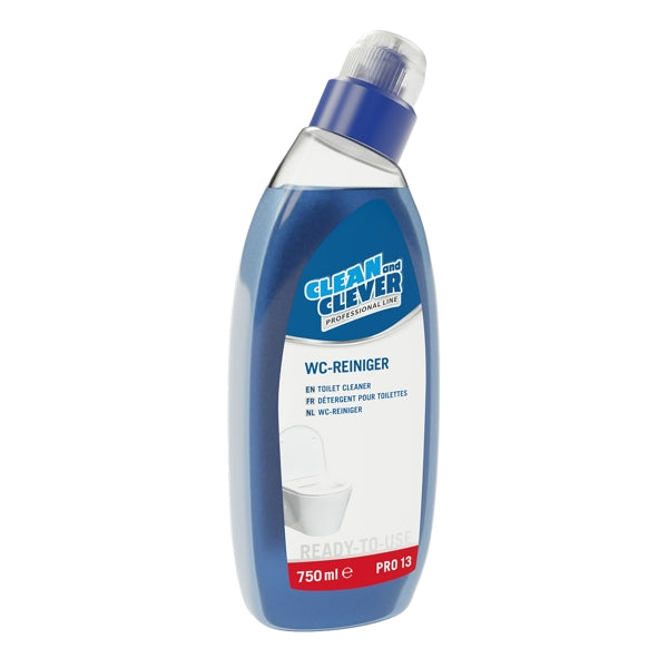 Detergente per WC PRO 13 Profumato, blu, liquido, pH: 2,2, 750 ml, pronto all'uso, Conf. 10 Pezzi