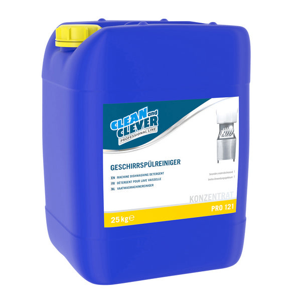 Detergente per lavastoviglie PRO 121 giallo chiaro, liquido, pH: >12,5, con cloro, 25kg, concentrato (Copia)
