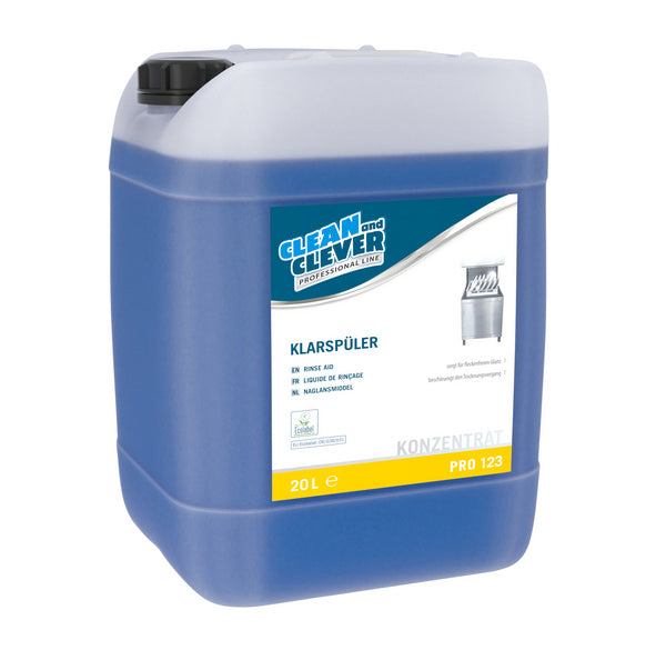 Brillantante PRO 123, 20 Litri, pH: 1,7, Ecologico, Contiene alcool, Concentrato