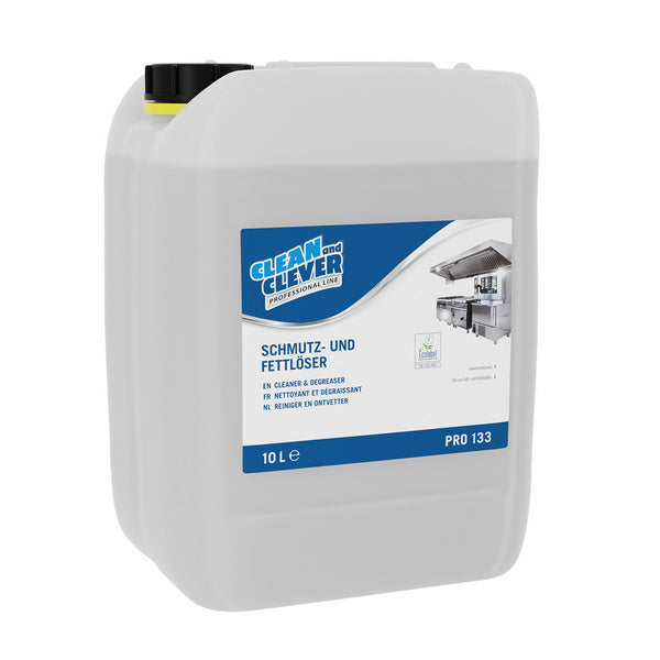 Sgrassatore Universale PRO 133 incolore, rimuove lo sporco e il grasso, liquido, pH: 10,9, 10 litri