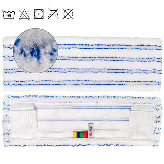 Mop in microfibra  Premium PRO Tasche/tavolette, 40 cm