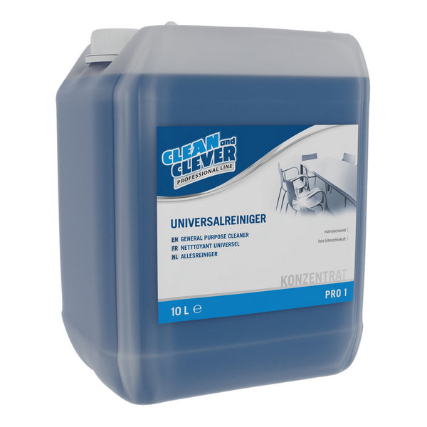 Detergente universale, liquido, blu, profumato, odore fresco, pH: 10, 10 litri