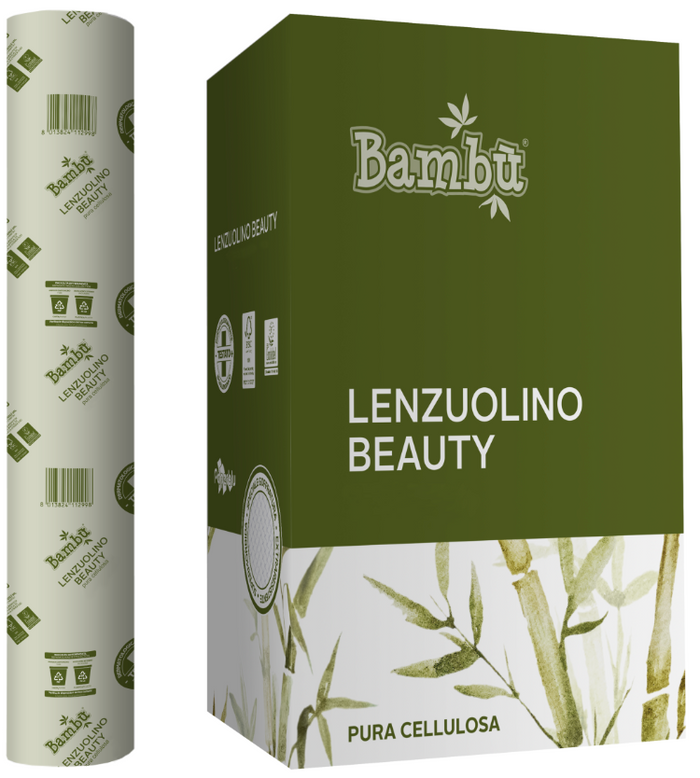 Carta Lettino Super 50M, largo 60cm, 2 veli, Pura Cellulosa, Goffrato, Certificato Ecolabel