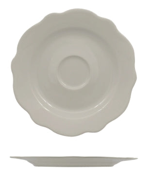 GRACE-PIATTO TAZZA CAFFE CM 12.5 IN PORCELLANA ALLUMINICA