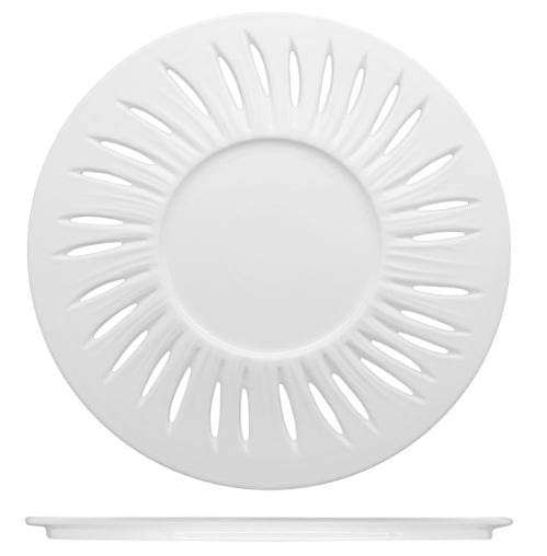 ZEFIRO-PIATTO PIANO GOURMET CM 31 BIANCO INTERNO CM 14