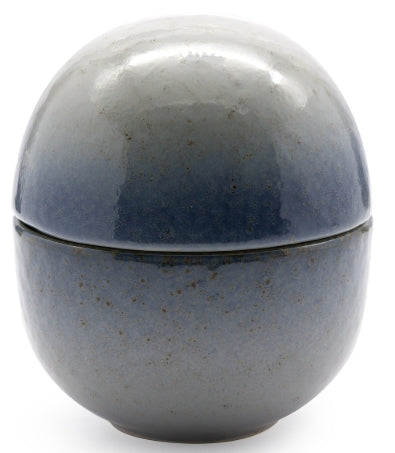 ATLANTIS-COPPETTA UOVO CON COPERCHIO CM.12,5 H.14 STONEWARE COLORATO REACTIVE LUCIDO
