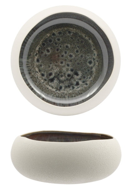 GENESYS EVO BLU-COPPA CM.16,5  - PORCELLANA BIANCA ESTERNO A RILIEVO ED INTERNO BLU REACTIVE