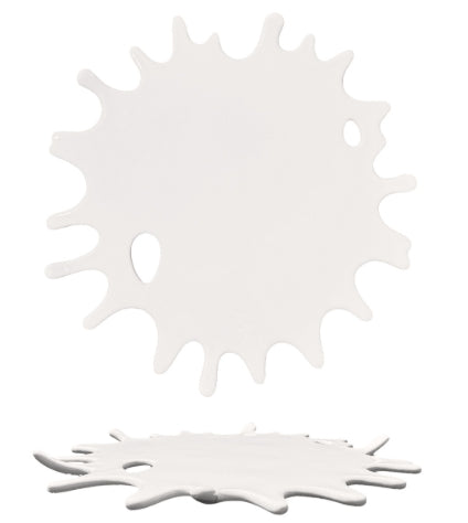 SELECTA-PIATTO PIANO SPLASH CM 26 BIANCO IN PORCELLANA BIANCA LUCIDA