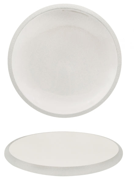 GENESYS EVO BIANCO-PIATTO BASSO CM.23 IN PORCELLANA CON FINITURA ESTERNA A BUCCIA D'ARANCIA ED INTERNO LUCIDO