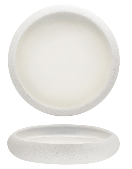 GENESYS EVO BIANCO-PIATTO ALTO NIDO CM.27 IN PORCELLANA CON FINITURA ESTERNA A BUCCIA D'ARANCIA ED INTERNO LUCIDO