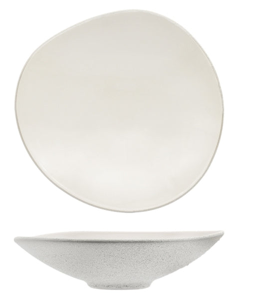 GENESYS EVO BIANCO-PASTA BOWL 29,5 IN PORCELLANA CON FINITURA ESTERNA A BUCCIA D'ARANCIA ED INTERNO LUCIDO