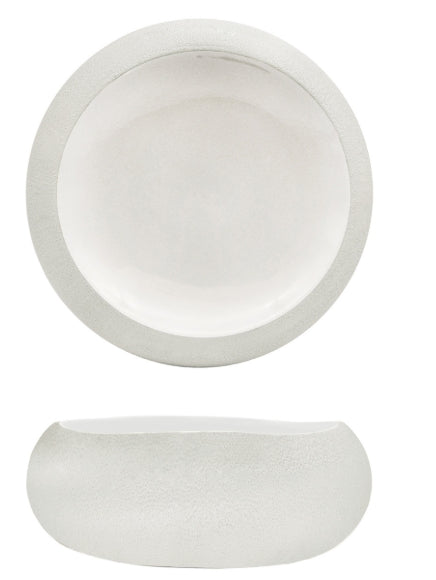 GENESYS EVO BIANCO-COPPA CM.16,5 IN PORCELLANA CON FINITURA ESTERNA A BUCCIA D'ARANCIA ED INTERNO BIANCO LUCIDO