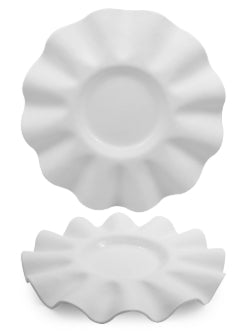 PIERROT - PIATTO TONDO CM 30 INTERNO CM 12 VETRO EXTRASTRONG LAVORATO E DECORATO A MANO