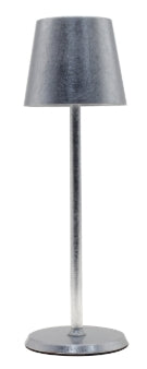 LUMIERE ROUND-LAMPADA TAVOLO LED CM.10XH34 FOGLIA ARGENTO