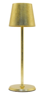 LUMIERE ROUND-LAMPADA TAVOLO LED CM.10XH34 FOGLIA ORO