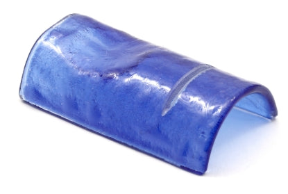 BRIDGE- POGGIAPOSATE VETRO BLU CM 9,5X5,5 VETRO EXTRASTRONG LAVORATO E DECORATO A MANO