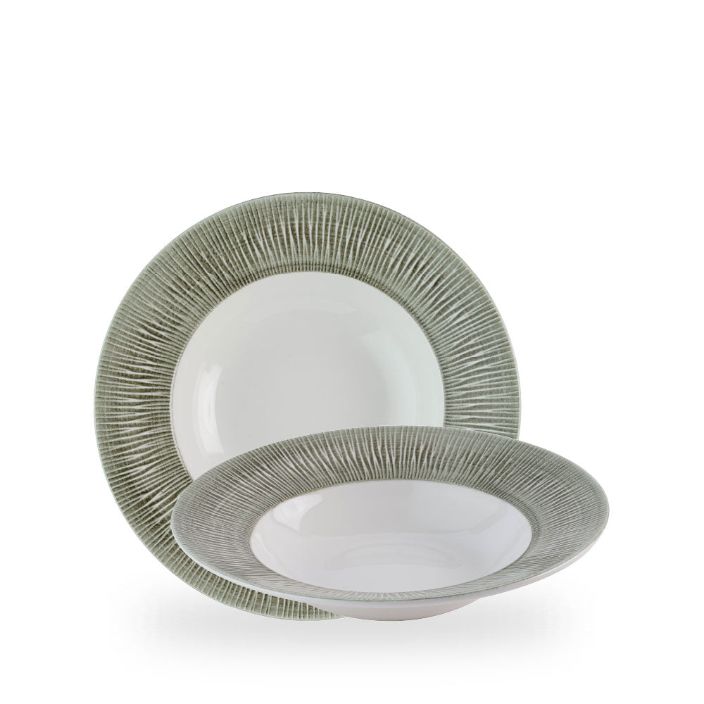 Bamboo Ceramic Spinwash Alpine Piatto Fondo Con Falda 11" Box 12 - ALBALWBL1