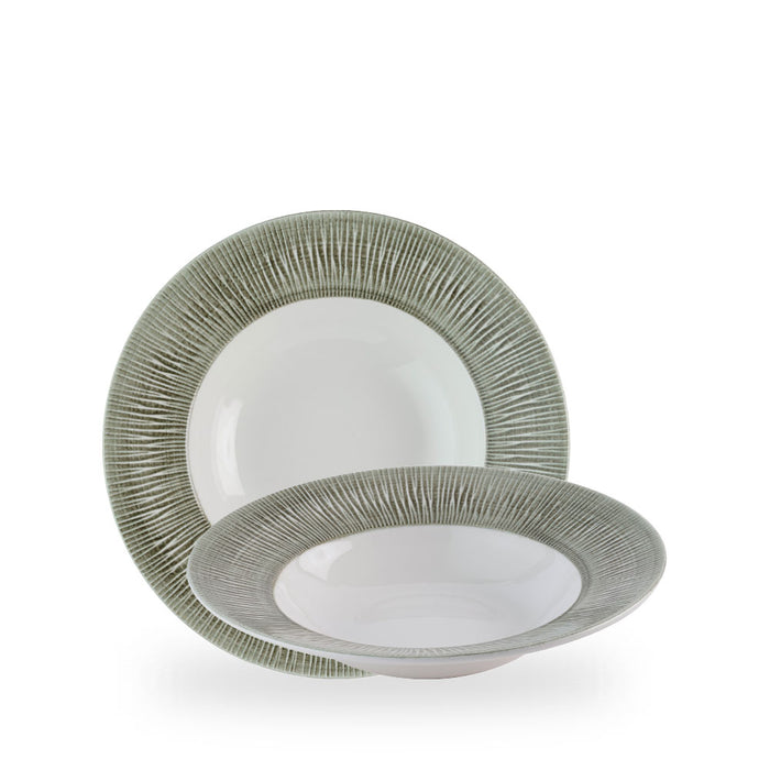 Bamboo Ceramic Spinwash Alpine Piatto Fondo Con Falda 11" Box 12 - ALBALWBL1