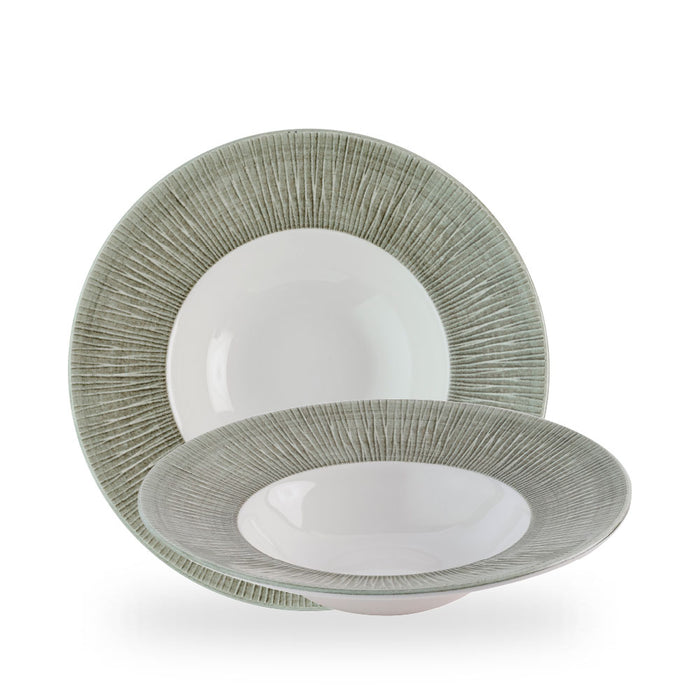 Bamboo Ceramic Spinwash Alpine Piatto Fondo Con Falda 9 1/2" Box 12 - ALBALWBM1