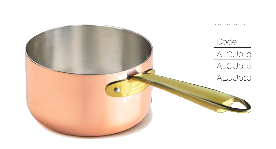 CASS. ALTA RAME ST. INDUZIONE 1/M 1907 INOX PVD OTTONE - 20 cm - ALCU0105PI20