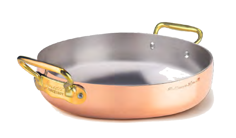 TEGAME RAME ST. 2/M 1907 INOX PVD OTTONE CM. 32 - ALCU011032