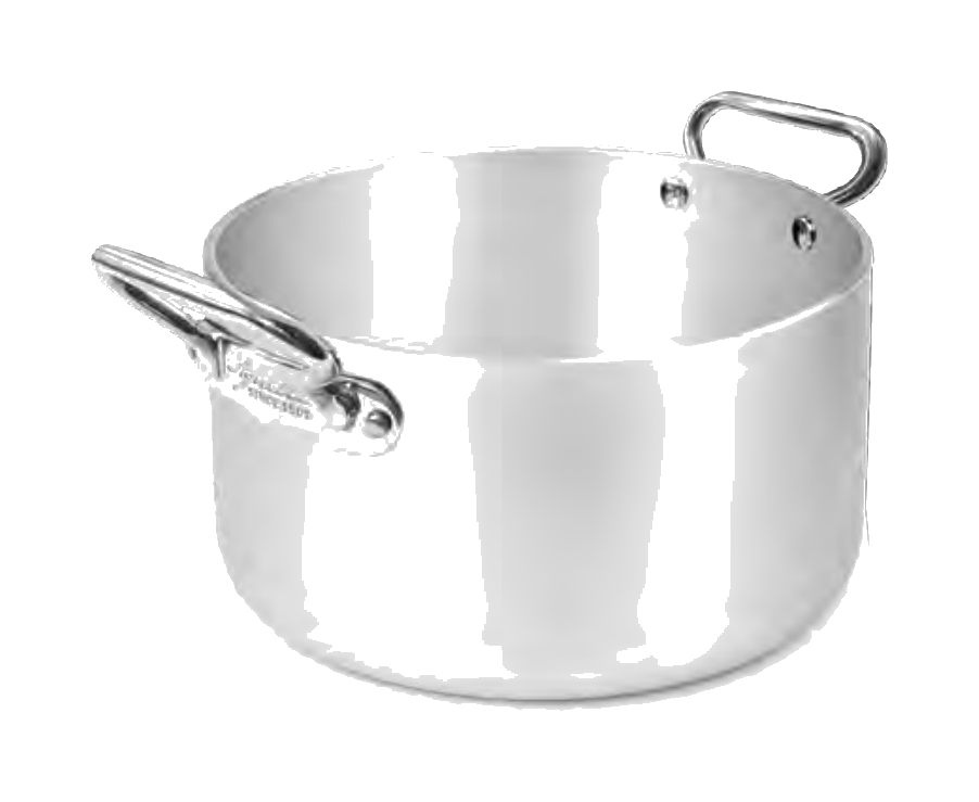 Casseruola alta in alluminio induzione con due maniglie inox - 20 cm - ALCX1104PI20