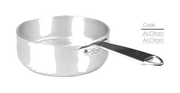 Casseruola bassa in allumino induzione con un manico inox - 24 cm - ALCX1107PI24