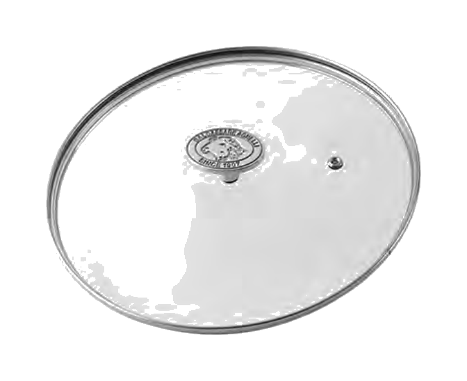 Coperchio in vetro con pomello in acciaio inox - 16 cm - ALCX129VE16