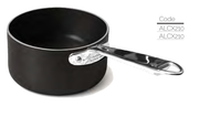 Casseruola alta in alluminio alblack induzione con un manico inox - 20 cm - ALCX2105SSPI20