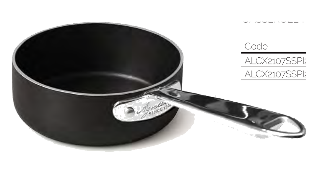 Casseruola bassa in alluminio alblack induzione con un manico inox - 20 cm - ALCX2107SSPI20