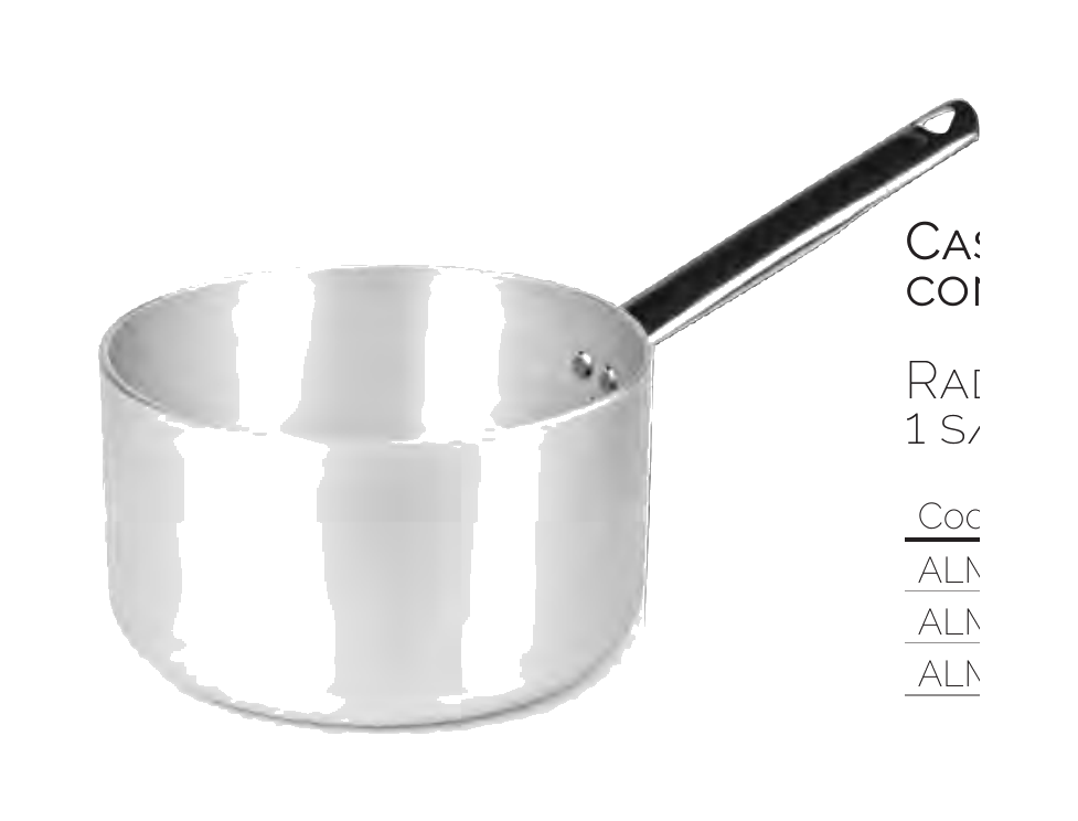 Casseruola alta 1/m all. Al. 5mm cm. 16 - ALMR110516
