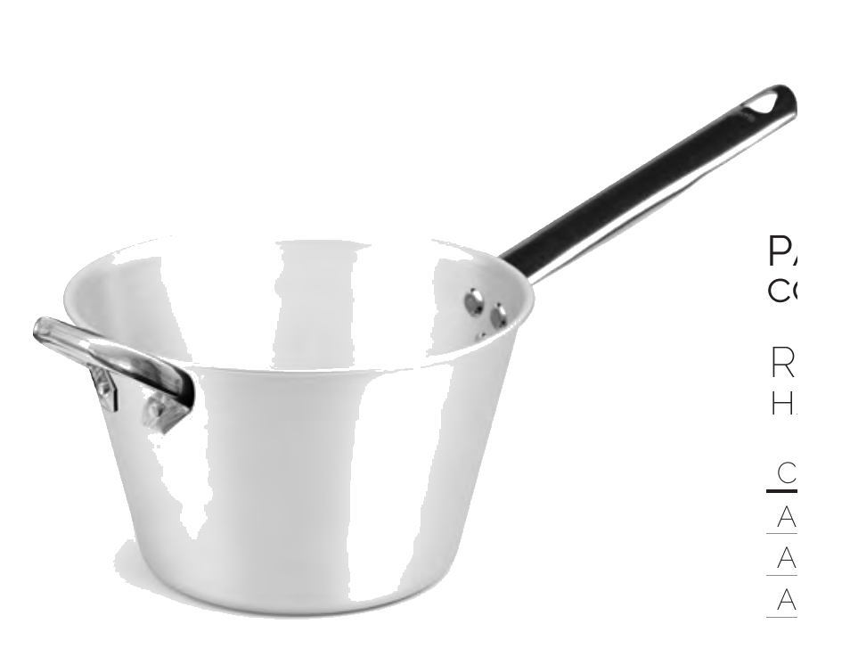 Paiolo 1/m inox all. Al. 5mm - 18 cm - ALMR65B18