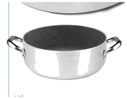 Casseruola bassa 2/m all. Shark skin fondo induzione - 28 cm - ALSA106GPI28