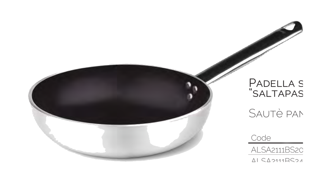 Padella svas.alta 1/m.plat.5mm. - 20 cm - ALSA2111BS20