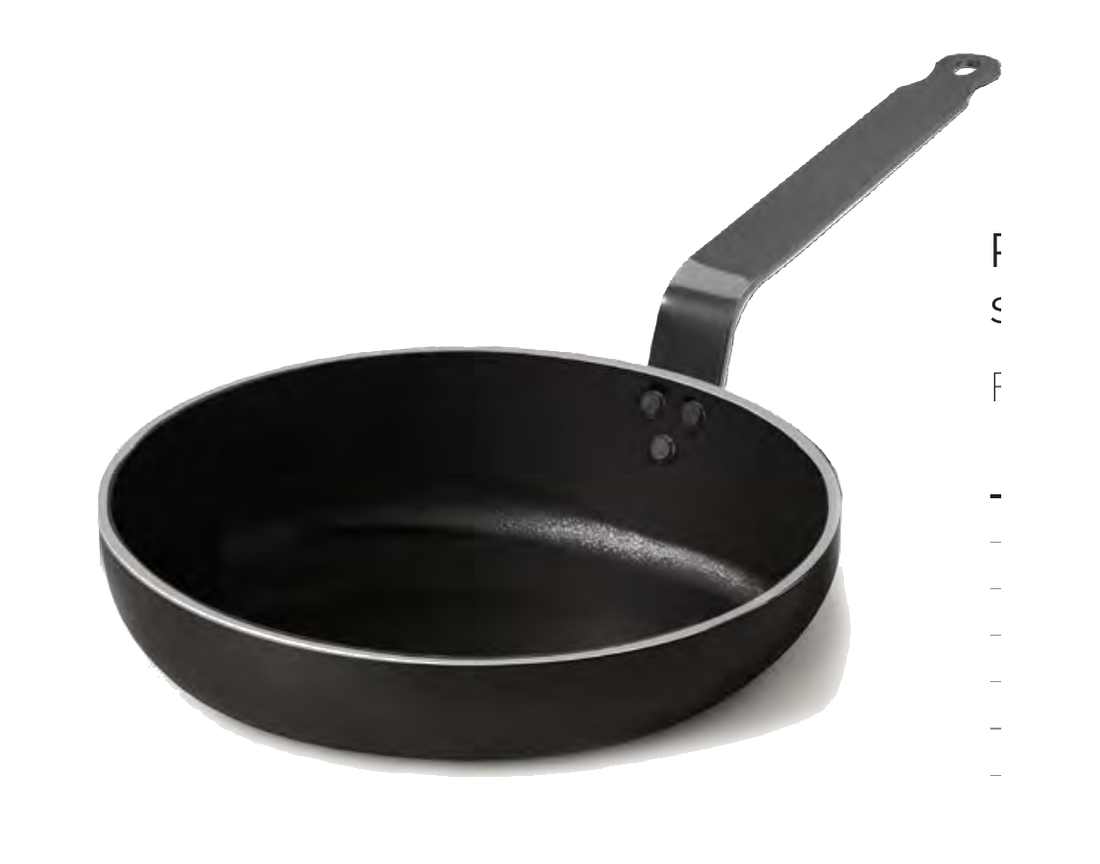 Padella 5mm, manico in ferro piatto, b-cristal - 20 cm - ALSA2111FBSS20