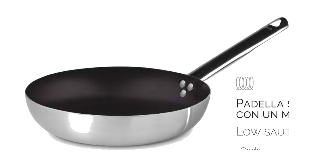 Padella Svasata Bassa Cm.28 2Ply Induction Antiaderente Peek Interno - ALSA6111BBG28