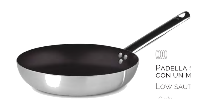 Padella Svasata Bassa Cm.28 2Ply Induction Antiaderente Peek Interno - ALSA6111BBG28