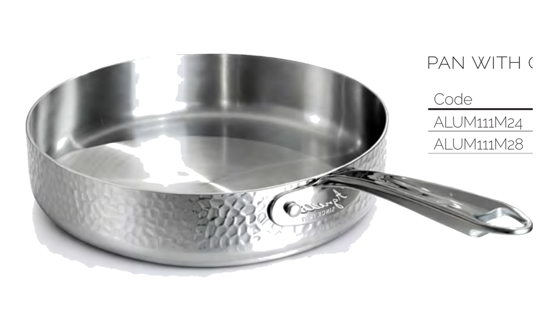 PADELLA ALUINOX MARTELLATO 3PLY 1/M 1907 - 24 cm - ALUM111M24
