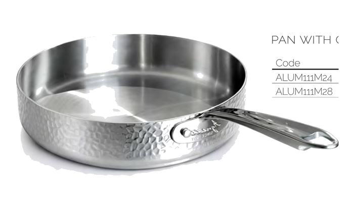 PADELLA ALUINOX MARTELLATO 3PLY 1/M 1907 - 24 cm - ALUM111M24