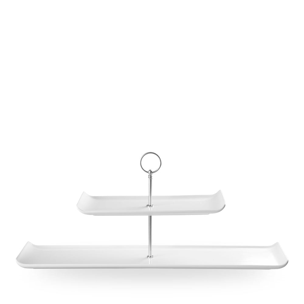 Alchemy Balance White 2 Tier Piatto Tower Rettangolare 22"X6" Box 2 - APRBAPT21