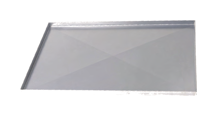 TEGLIA RET CON DIAGONALI LEGA 3003 H 2 - 55x38 cm - COAL49/2XD55