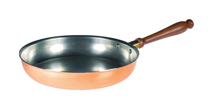 Padella leggera rame 1/m legno - 26 cm - COCUPADFLAM26