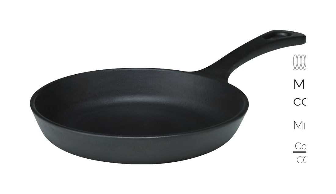 Mini griglia tonda cm 16 - manico in ghisa - matt black - COGHSMG16000M