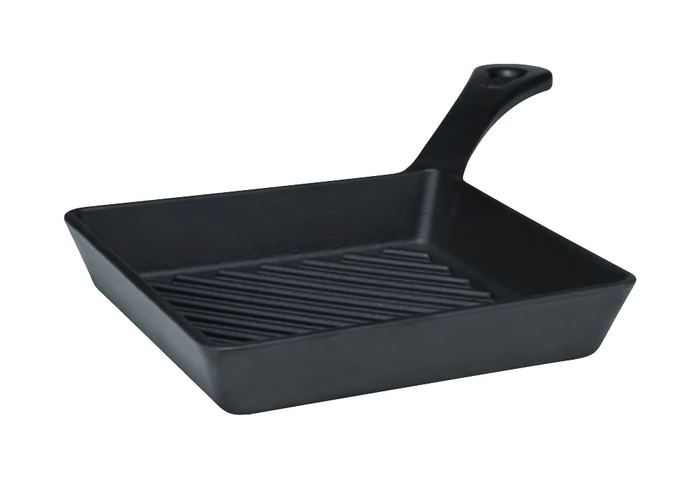 Mini griglia cm 16x16 - manico in ghisa - matt black - COGHSMG16160M