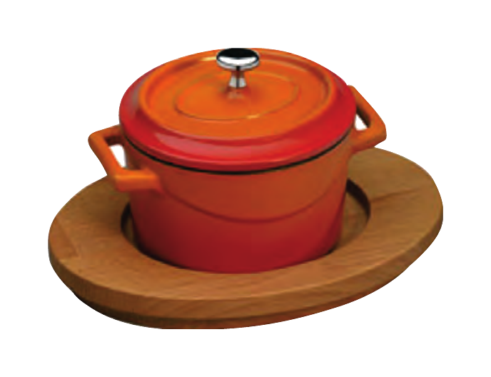 Vassoio in legno per mini casseruola tonda - COGHSWT10000