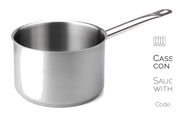 Cass.alta 1m inox 18/10 c/bec.dx-sx - 12 cm - COIX3105E12